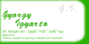 gyorgy igyarto business card